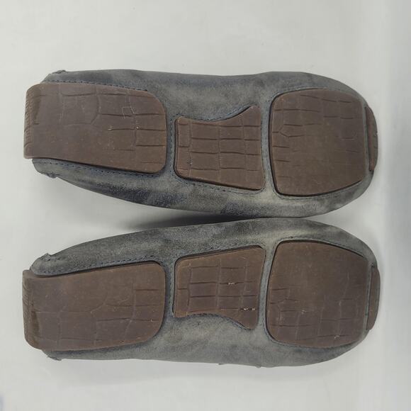 Jimmy Choo Shoes EU44.5 US11.5 Gray Suede Driving Loafers Slip On Moccasin Italy - Picture 13 of 14